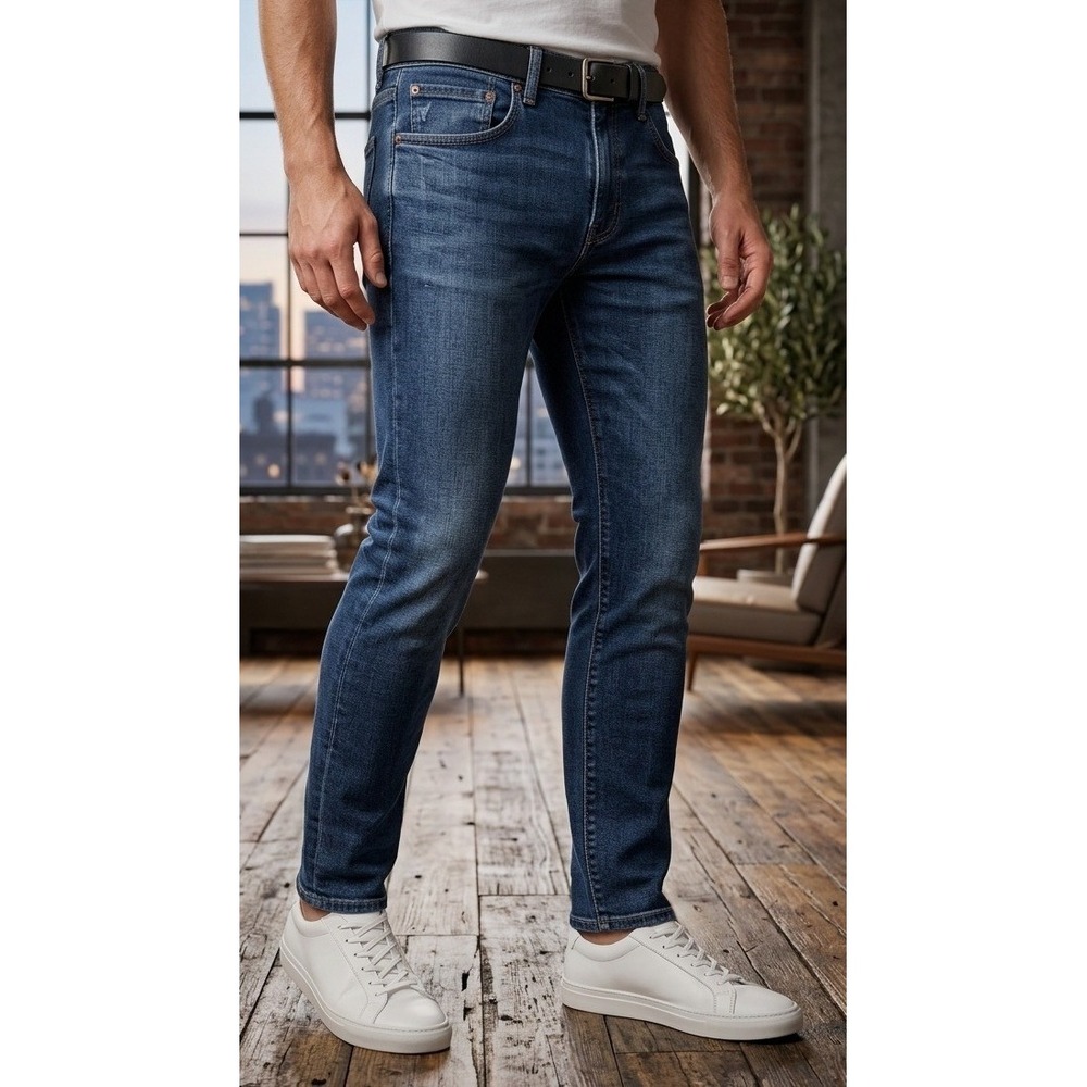 Gap‎ Soft Wear Max Denim Skinny Jeans Men's 36x30 Dark Wash Blue Cotton Stretch